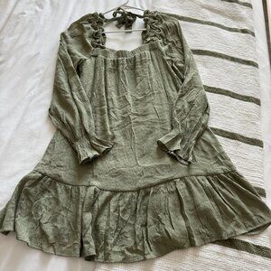 By The River Green Sleeve Dress